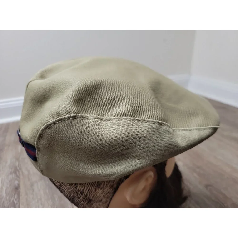 Country Gentleman Water Repellant Men's Medium Newsboy Cabbie Flat Cap Hat Khaki
